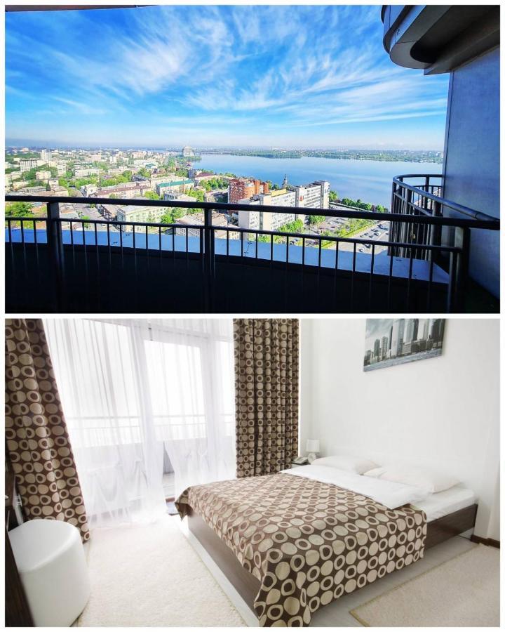 Skytech Most City Hotel 19 Floor Panoramic View Dnipro Exterior photo